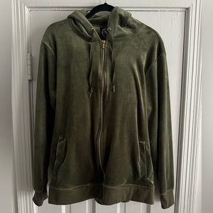 WHITE MARK GREEN VELOUR TRACKSUIT - Size 2X